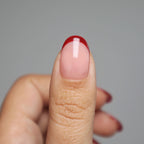 faux-ongles french bordeaux gloomie nails