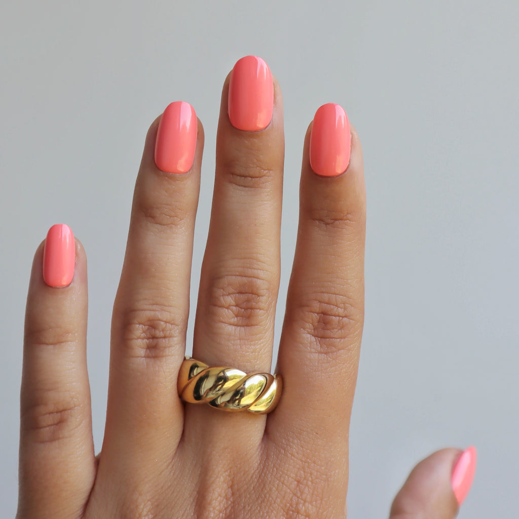 faux ongles saumon